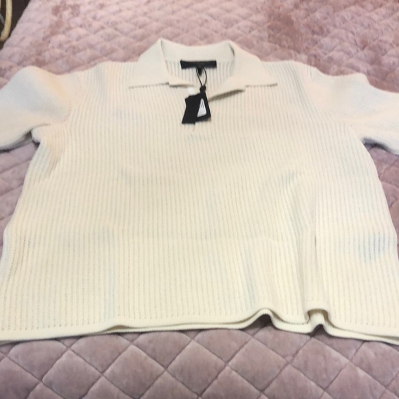 Rag and Bone light dove Nolan corded cotton polo - Picture 1 of 7